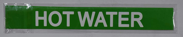 Pipe Marking- Hot Water (Sticker Green)