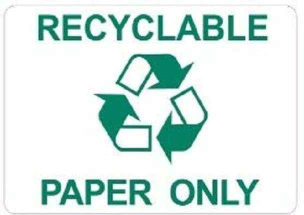 Recyclable Paper Only Sticker (Sticker)