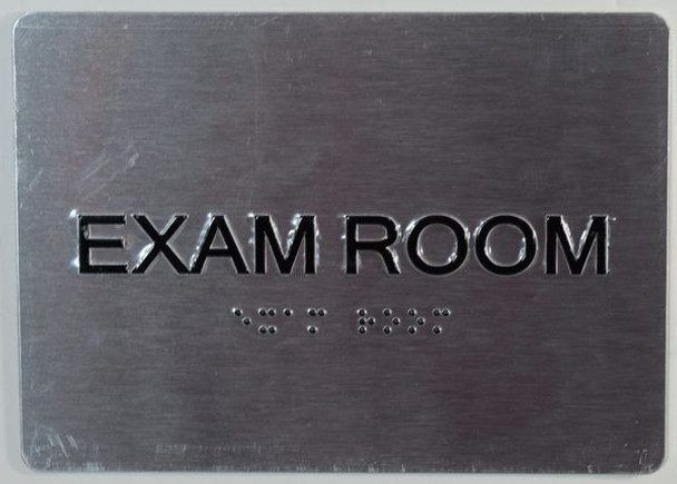 EXAM Room Sign with Tactile Text and Braille Sign -Tactile Signs  The Sensation line Ada sign