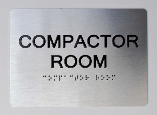 Compactor Room ADA Sign -Tactile Signs The Sensation line Ada sign