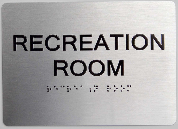 Recreation Room ADA-Sign -Tactile Signs The Sensation line Ada sign