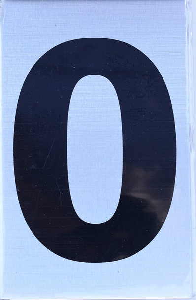 Apartment Number Sign  - Zero (0)