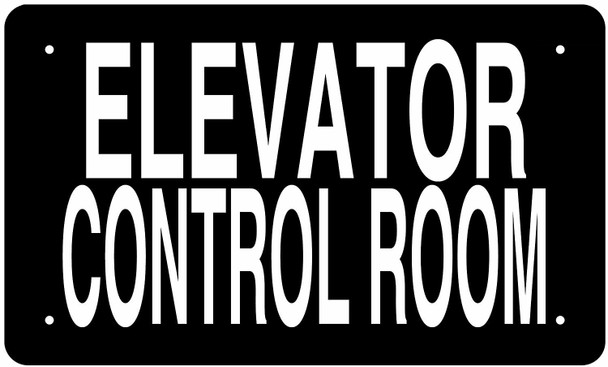 ELEVATOR CONTROL ROOM SIGN (BLACK Aluminium rust free)