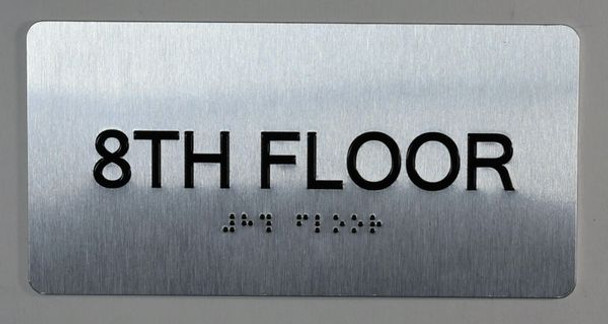 8th Floor Sign -Tactile Signs Tactile Signs  Floor Number Tactile Touch Braille Sign - The Sensation line Ada sign