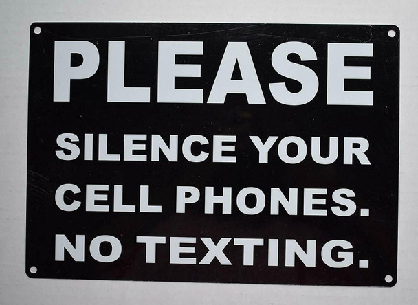 Please Silence Your Silent Cell Phones Sign