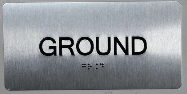 Ground Floor Sign -Tactile Touch Braille Sign - The Sensation line -Tactile Signs  Ada sign