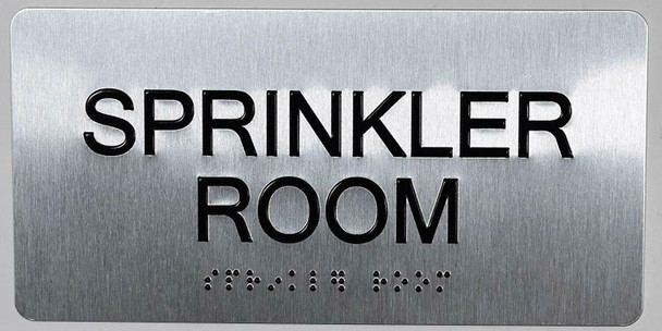 Sprinkler Room Sign -Tactile Touch Braille Sign - The Sensation line -Tactile Signs Ada sign