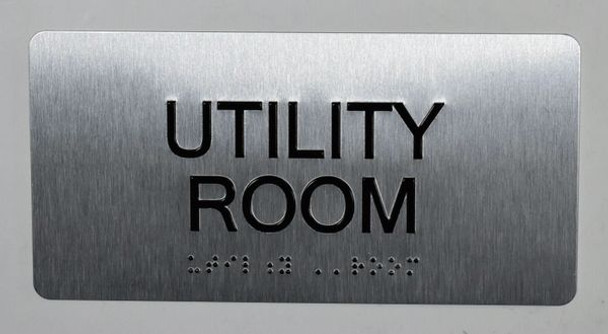 Utility Room Sign -Tactile Touch Braille Sign - The Sensation line -Tactile Signs  Ada sign
