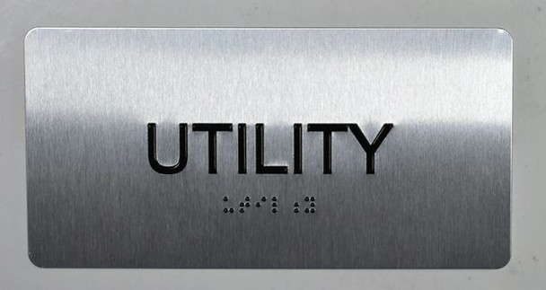 Utility Sign -Tactile Touch Braille Sign - The Sensation line -Tactile Signs  Ada sign