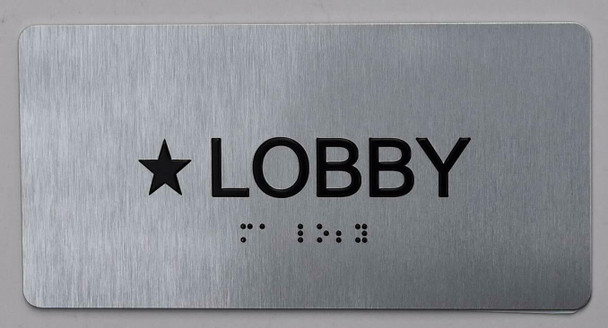 Star Lobby Floor Number Sign -Tactile Touch Braille Sign - The Sensation line -Tactile Signs  Ada sign