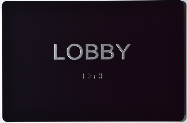 Lobby Floor Number Sign -Tactile Signs  ADA Sign.  -Tactile Signs  The Sensation line Ada sign