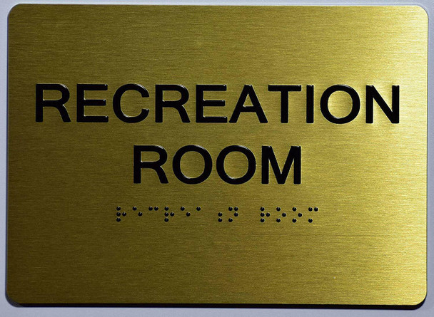 Recreation Room Sign -Tactile Signs Tactile Signs   The Sensation line Ada sign