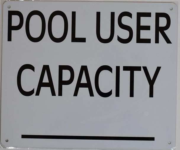 Pool User Capacity Sign
