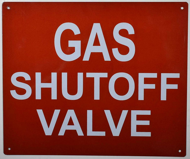 Gas SHUTOFF Valve Sign