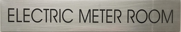 ELECTRIC METER ROOM SIGN - Delicato line (BRUSHED ALUMINUM,)