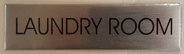 LAUNDRY ROOM SIGN - Delicato line (BRUSHED ALUMINUM)