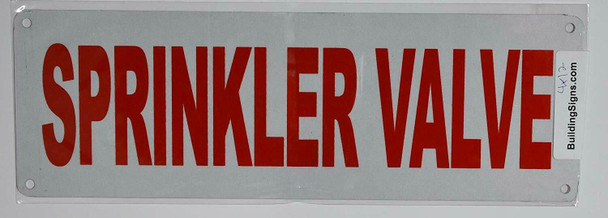 Sprinkler Valve Fire Dept  Sign