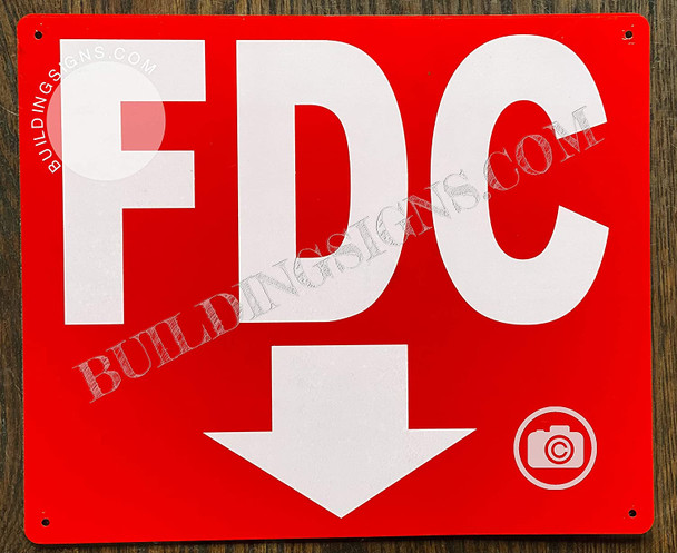 FDC Sign -FDC Arrow Down Sign