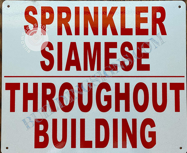 Sprinkler Siamese THROUGHT Building Sign