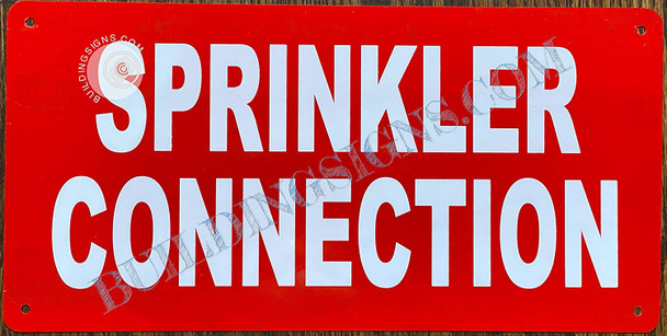 Sprinkler Connection Sign