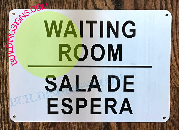 Waiting Room Sign English and Spanish