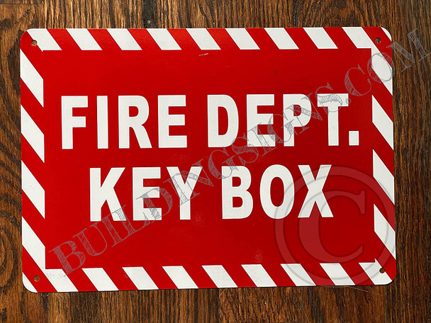 FIRE DEPT Key Box Sign