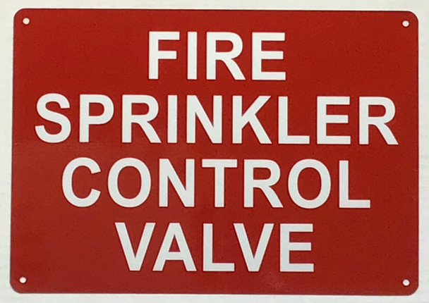 FIRE SPRINKLER CONTROL VALVE SIGN
