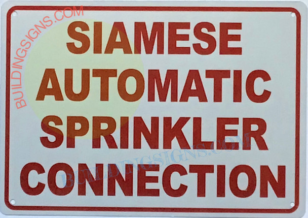 SIAMESE AUTOMATIC SPRINKLER CONNECTION