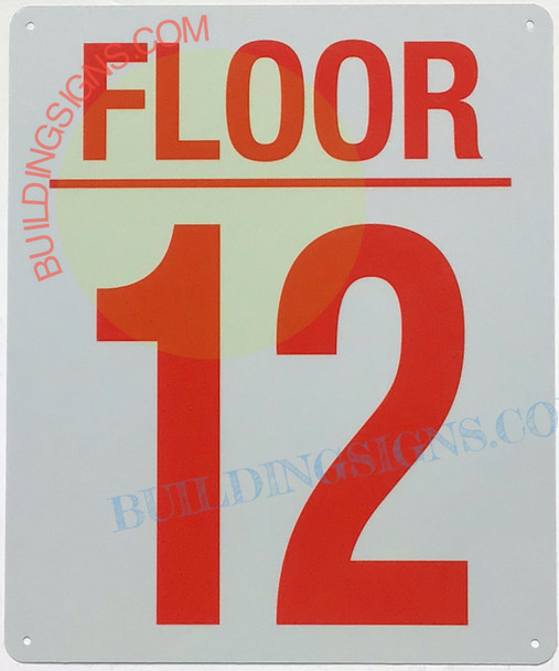 12 FLOOR SIGN