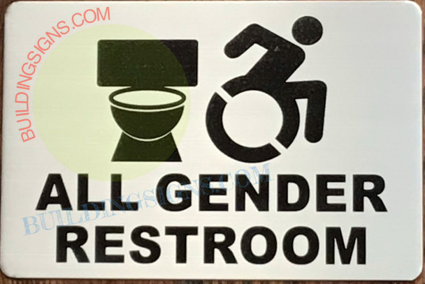 ALL GENDER RESTROOM WITH IMAGE SIGN