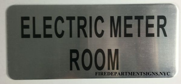 ELECTRIC METER ROOM SIGN - BRUSHED ALUMINUM - The Mont Argent Line