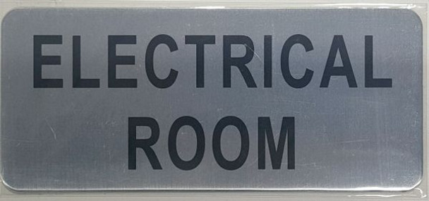 ELECTRICAL ROOM SIGN  BRUSHED ALUMINUM - The Mont Argent Line