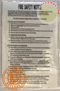 FIRE SAFETY NOTICE FIRE HPD NYC
