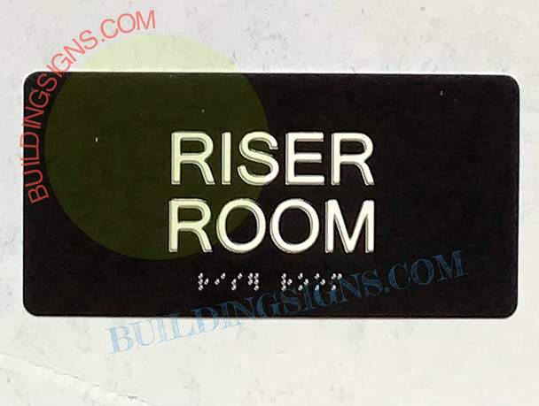 RISER ROOM SIGN Tactile Touch Braille Sign