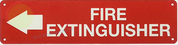 FIRE EXTINGUSIHER LEFT ARROW SIGN