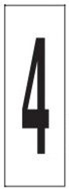 PHOTOLUMINESCENT DOOR NUMBER 4 SIGN HEAVY DUTY / GLOW IN THE DARK "DOOR NUMBER FOUR" SIGN HEAVY DUTY