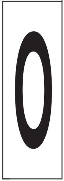 PHOTOLUMINESCENT DOOR NUMBER 0 SIGN HEAVY DUTY / GLOW IN THE DARK "DOOR NUMBER ZERO" SIGN HEAVY DUTY