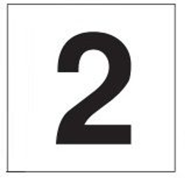 PHOTOLUMINESCENT DOOR NUMBER 2 SIGN HEAVY DUTY / GLOW IN THE DARK "DOOR NUMBER TWO" SIGN HEAVY DUTY