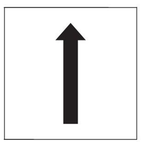 PHOTOLUMINESCENT UP ARROW SIGN HEAVY DUTY / GLOW IN THE DARK "UPWARDS ARROW" SIGN HEAVY DUTY