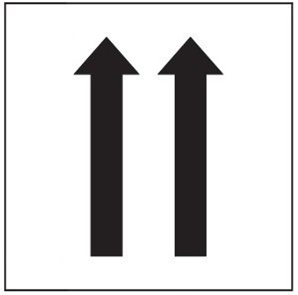 PHOTOLUMINESCENT 2 UP ARROWS SIGN HEAVY DUTY / GLOW IN THE DARK "TWO UPWARD ARROWS" SIGN HEAVY DUTY