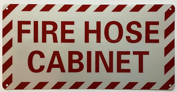 Fire Hose Cabinet Signage -The zebra line