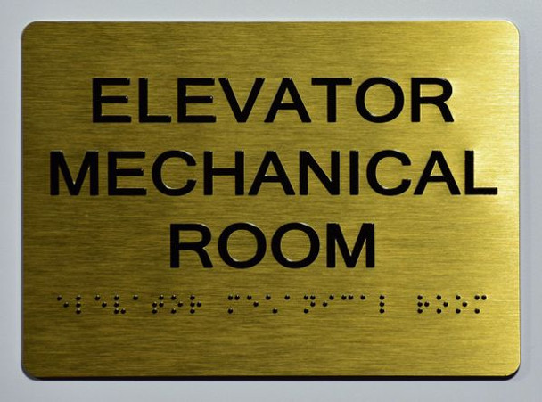 ELEVATOR MECHANICAL ROOM Sign ADA- Ada sign