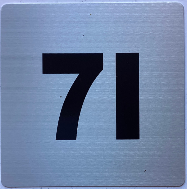 Apartment number 7I sign