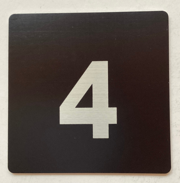 Apartment number 4 sign