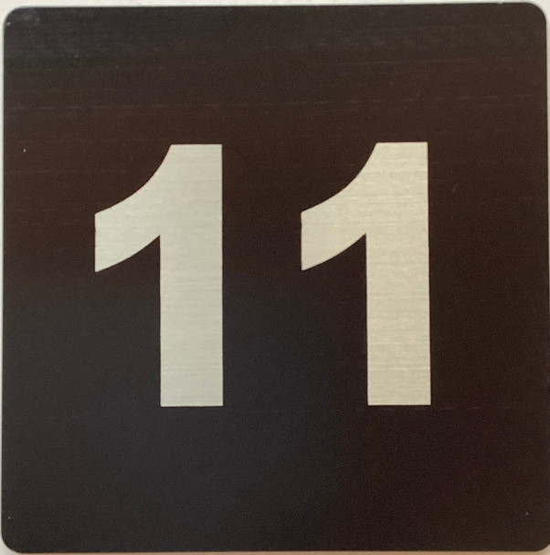 Apartment number 11 sign