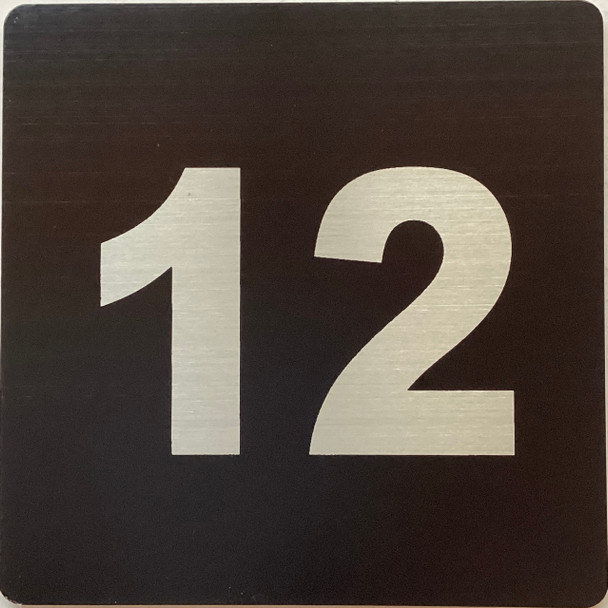 Apartment number 12 sign