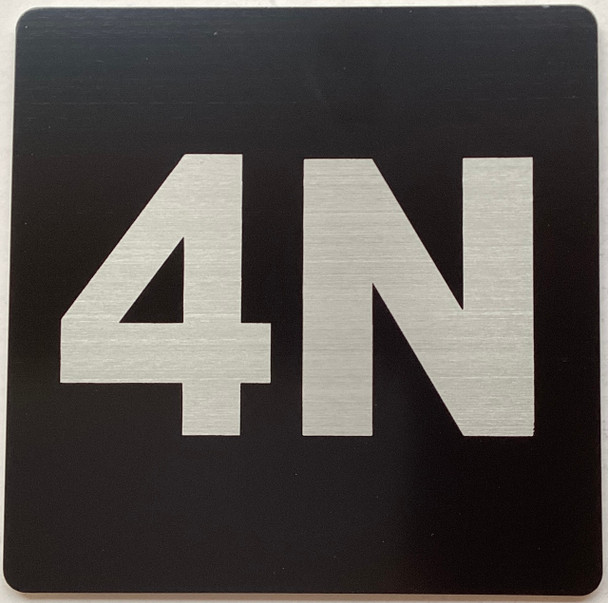 Apartment number 4N sign