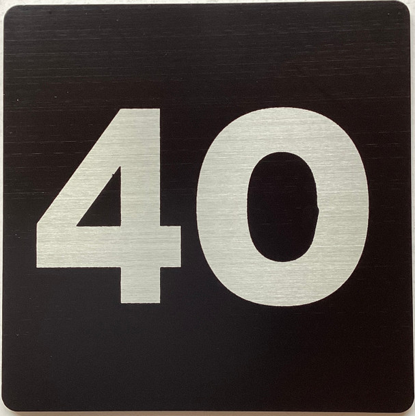 Apartment number 4O sign