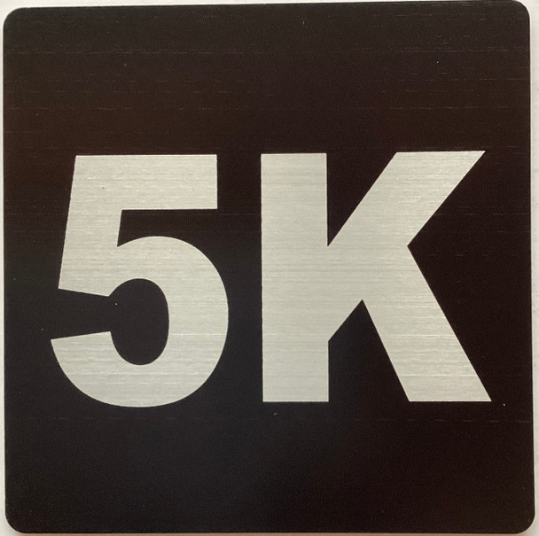 Apartment number 5K sign