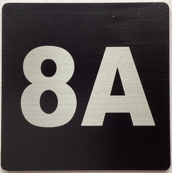 Apartment number 8A sign